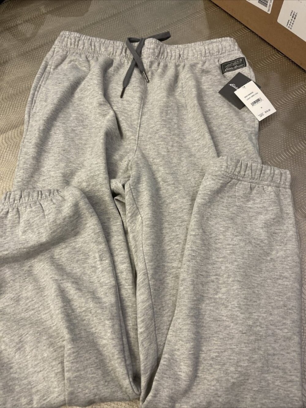 Eddie Bauer Heather Gray Lounge Sweat Pants Size M Medium New! Active Soft